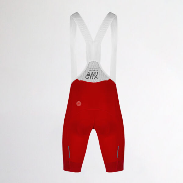 Culotte Ciclismo Hombre Corto Amigha Training Rojo Trasero 1