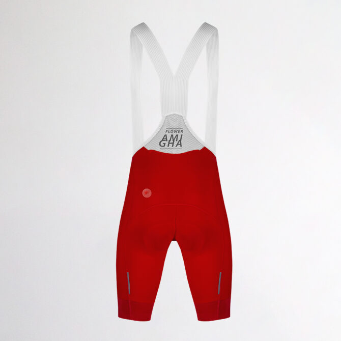 Culotte Ciclismo Hombre Corto Amigha Training Rojo Trasero 1